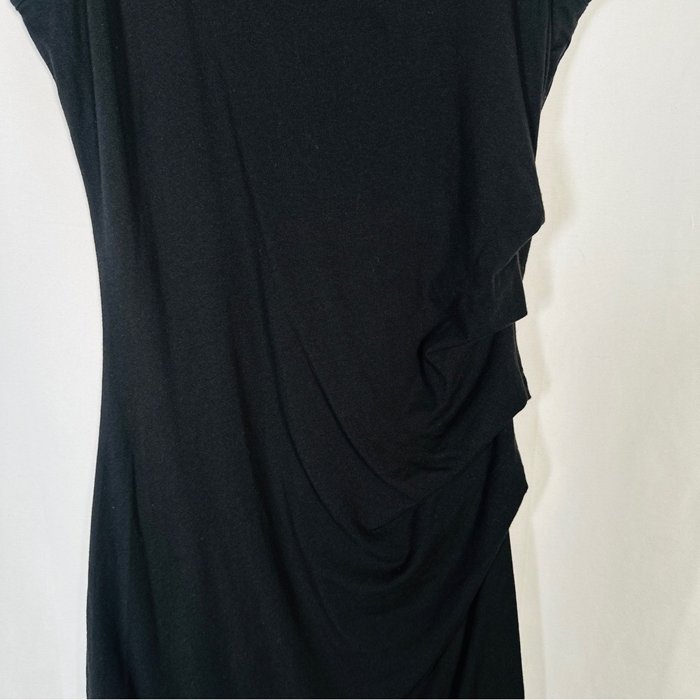 Athleta Della Dress Cotton Modal Ruched Tank LBD Athleisure SP Black - Picture 4 of 10